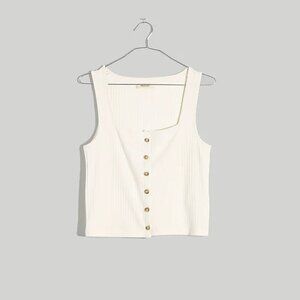Madewell ribbed squareneck tank top